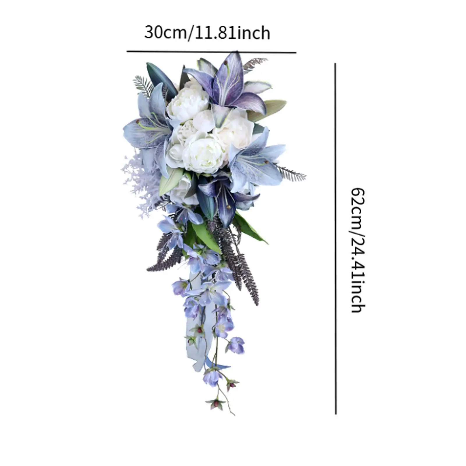 Wedding Bouquet Artificial Toss Bouquet Teardrop Elegant Romantic Bridesmaid Bouquet Cascading Bridal Bouquet for Anniversary Wedding Bouquet Artificial Toss Bouquet Teardrop Elegant Romantic Bridesmaid Bouquet Cascading Bridal Bouquet for Anniversary