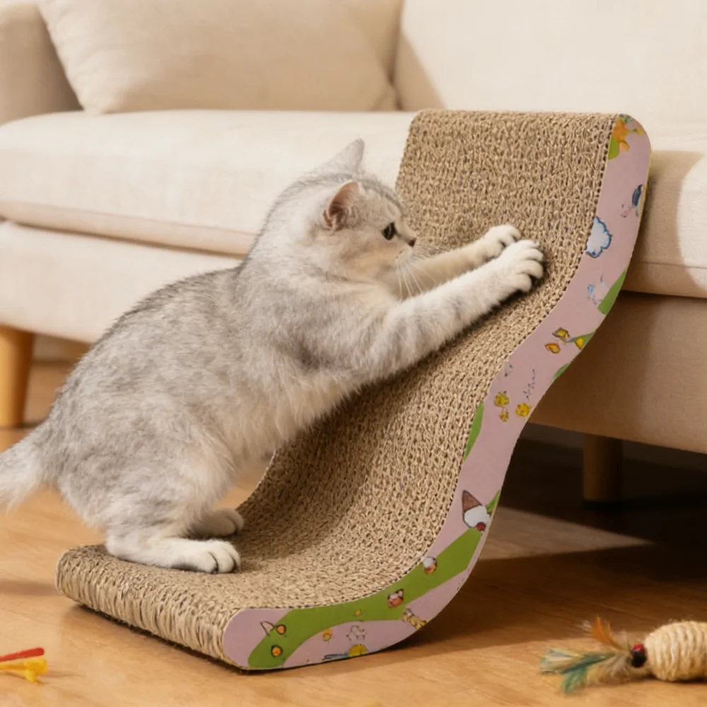 Cama rascador de cartón para gatos, grande y resistente - imagen 2