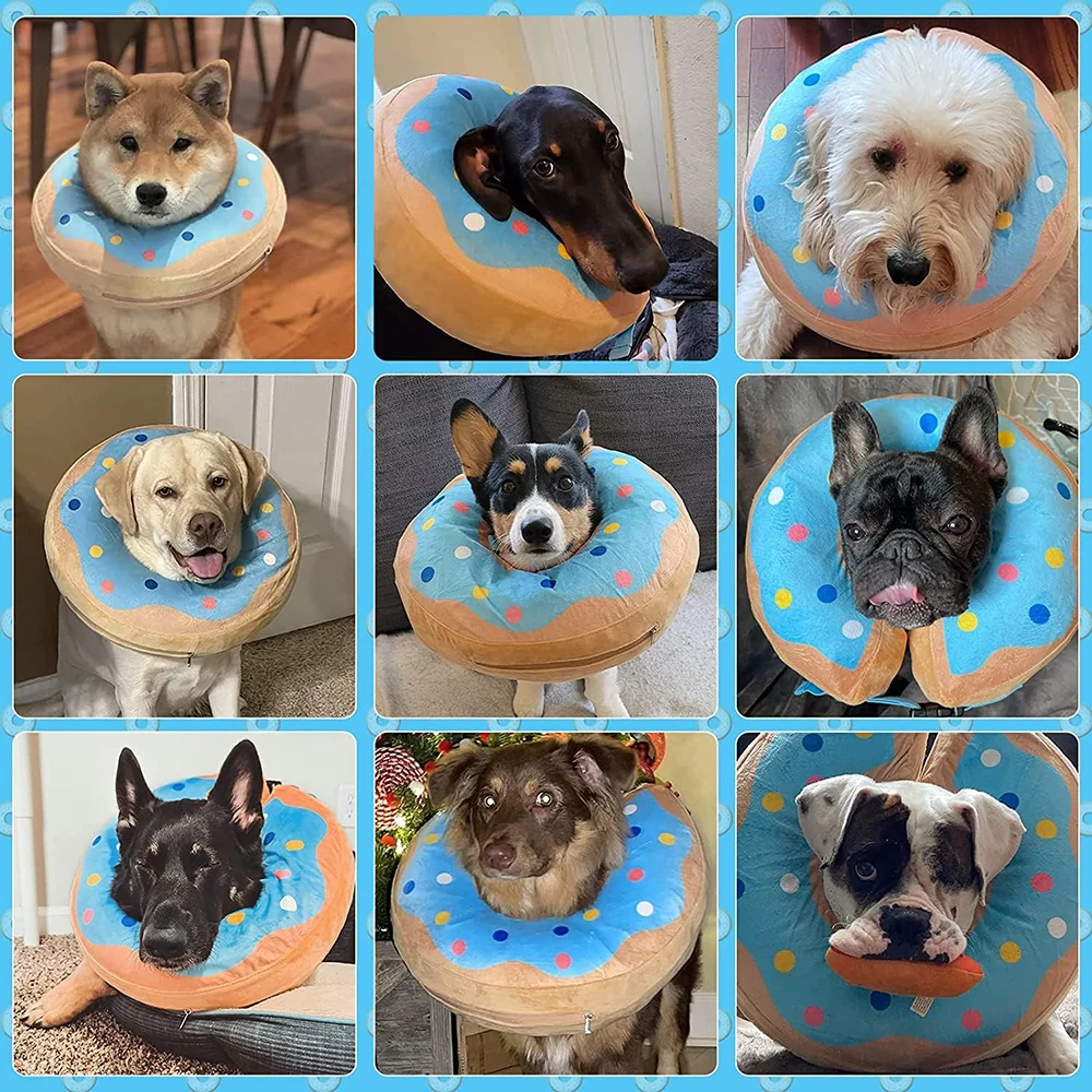 Collarín infable postoperatorio ajustable para perros y gatos - imagen 2
