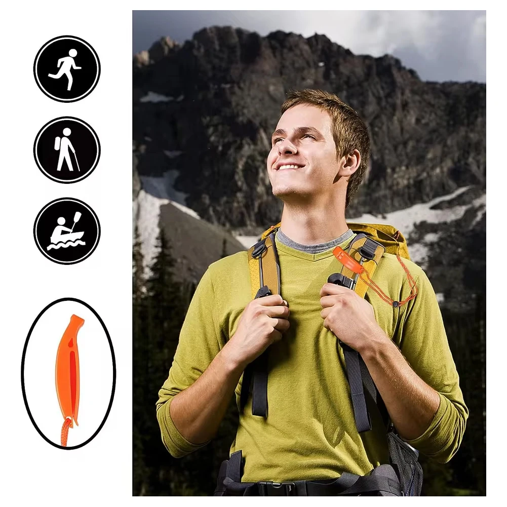 Silbato de supervivencia al aire libre para buceo, fútbol, baloncesto, silbatos de seguridad para senderismo, rescate, natación, silbato fuerte de emergencia, 1/2 Uds. - imagen 3