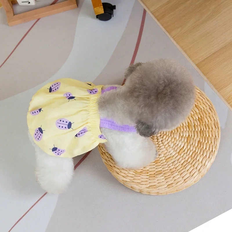 Vestido para perros, ropa para mascotas, falda con tirantes para perros, gatos, cachorros, vestido de princesa para perros, Chihuahua, ropa para mascotas de peluche para perros pequeños - imagen 4