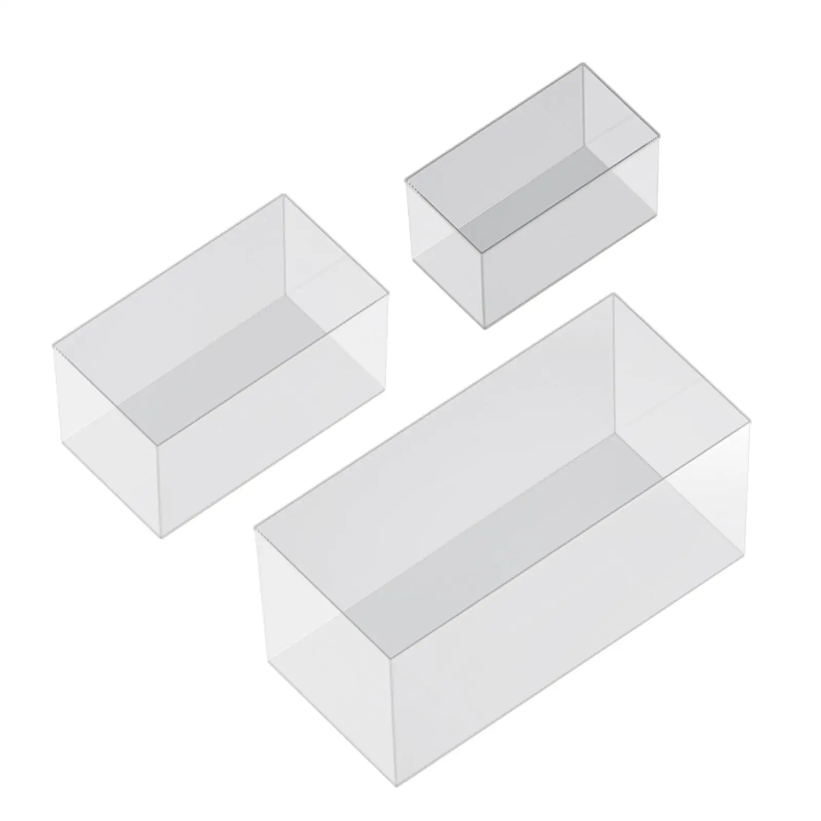 Acuario con bordes lisos para pecera, cuenco de pescado transparente resistente portátil para críticas, tortugas, terrapin, decoración del hogar - imagen 2