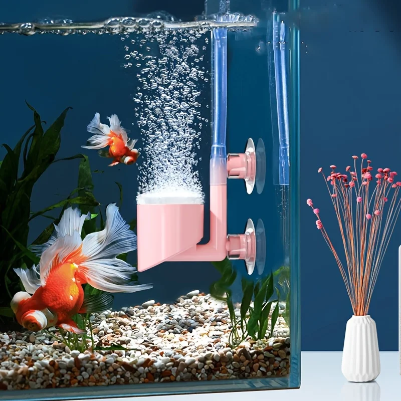 Ventosa para acuario, aireador de oxígeno con piedra de aire creciente de burbujas de aire con ventosa, accesorios de oxígeno hidropónico - imagen 2