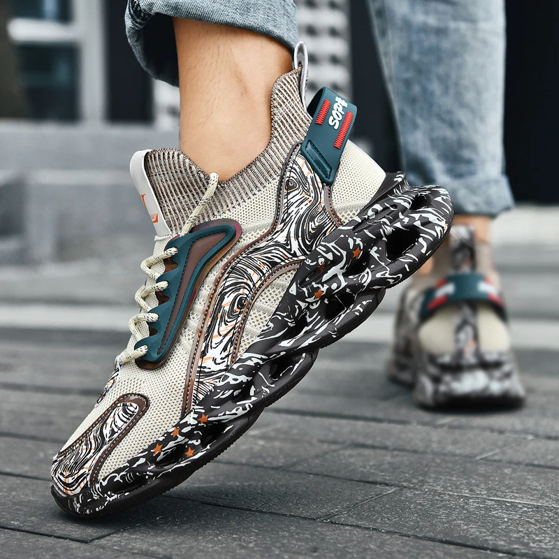 Nuevas zapatillas de deporte para hombre, zapatos informales para hombre, zapatillas de deporte de lujo para hombre, zapatos transpirables de carrera, mocasines de moda, zapatos para correr para hombre - imagen 4