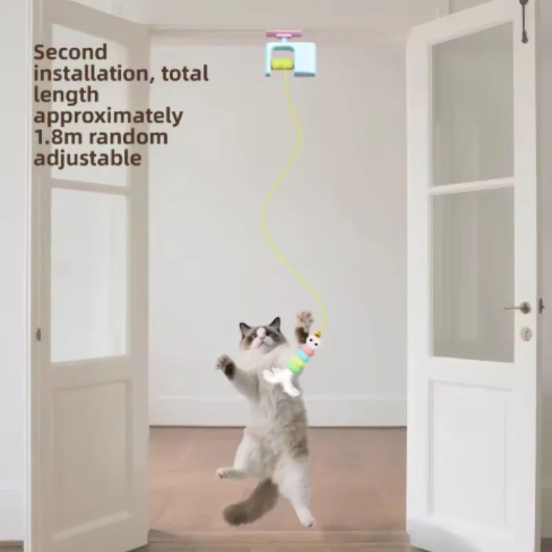 Juguete interactivo para gatos – colgante de oruga y pájaro volador - imagen 5