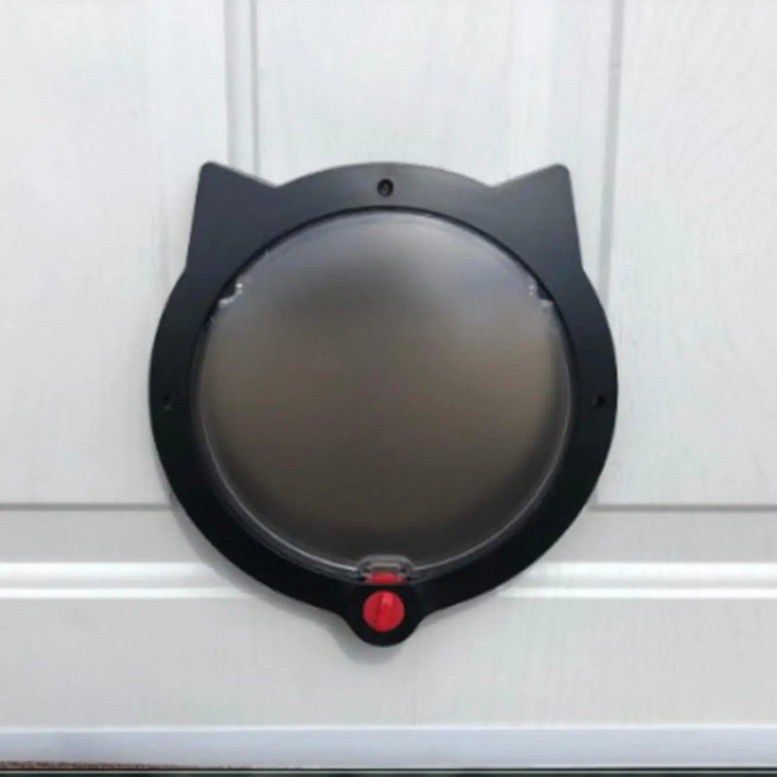 Puerta con solapa de bloqueo de 4 vías para gatos, puerta Interior y Exterior, pared, caja de arena oculta para gatos, solapa de seguridad bloqueable para mascotas - imagen 4