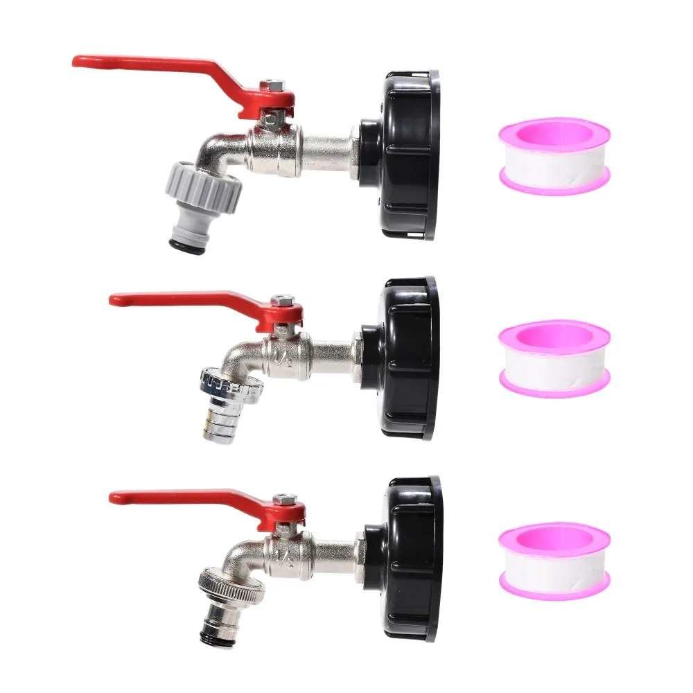 Adaptador de grifo de aleación para tanque de mano IBC, rosca S60x6, manguera de jardín de plástico y Metal duradero, conector rápido, 1 ud.