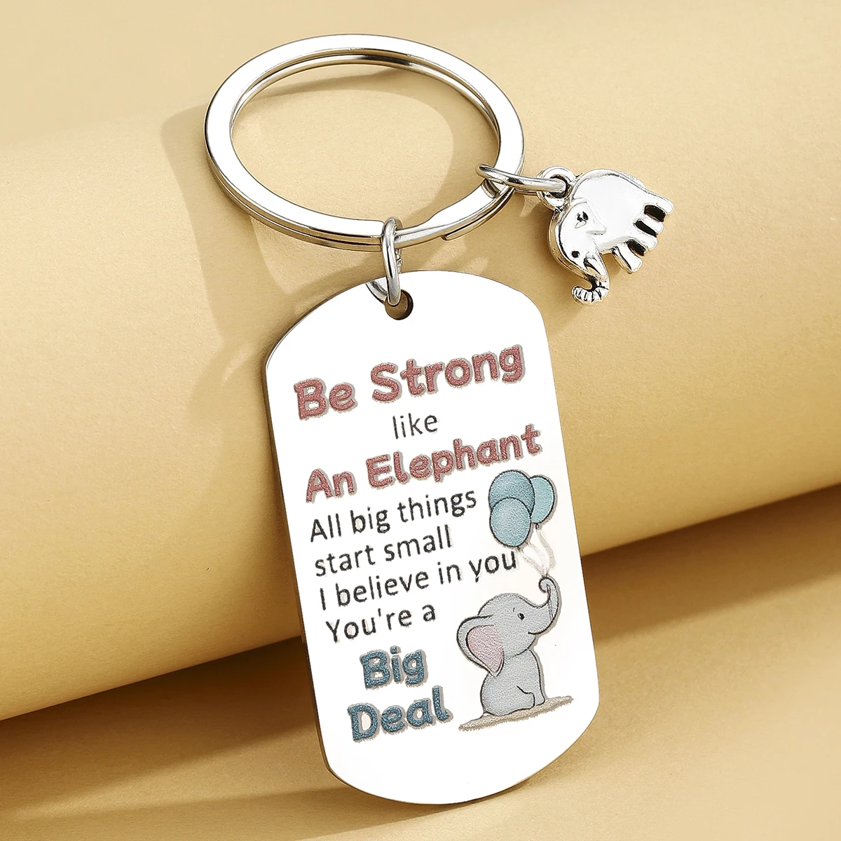 Regalos de elefante para mujeres, regalos de cumpleaños inspiradores de la amistad para el mejor amigo, llavero para amantes de los elefantes, regalo - imagen 2