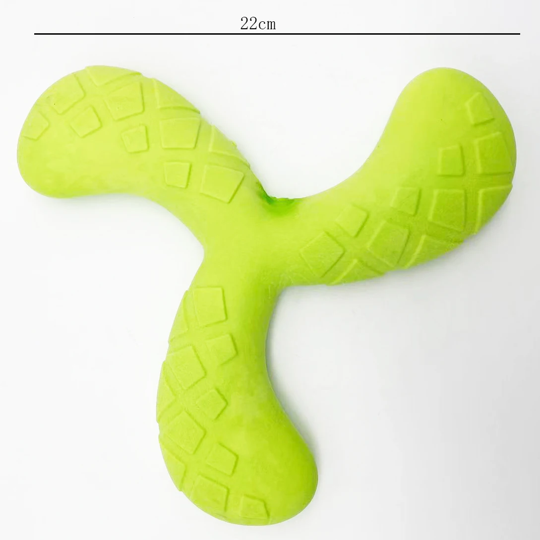 Boomerang triangular flotante para perros juguete chirriante entrenar