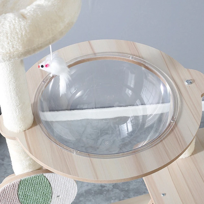 Árbol de lujo para gatos, torre grande para gatos de interior, cama para gatos y gatitos, accesorios para muebles, rascador, juguete, Catnap, producto para mascotas - imagen 5