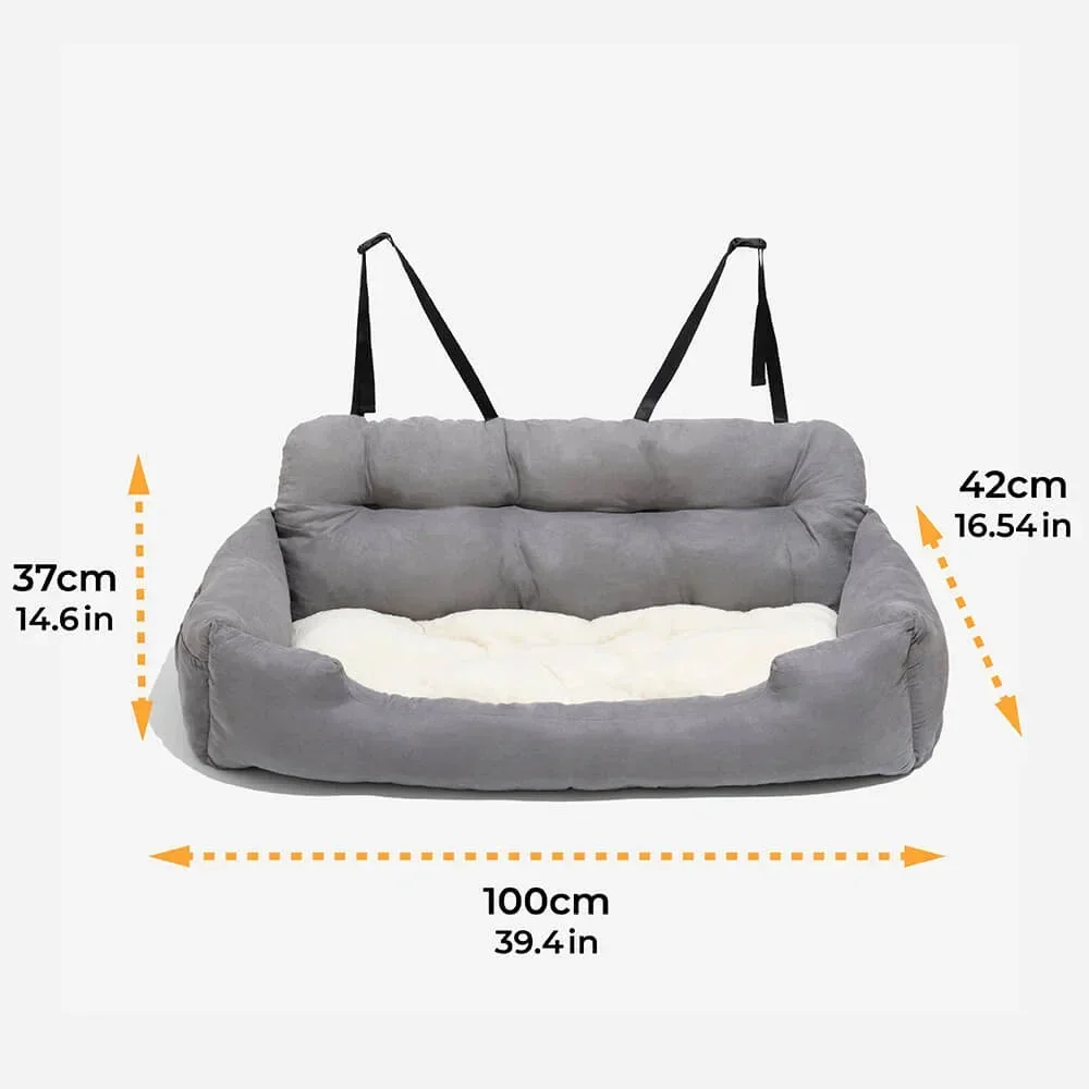 Cama grande para asiento de coche para perros, bolsa de transporte para mascotas, funda de asiento trasero para mascotas, productos para perros - imagen 4
