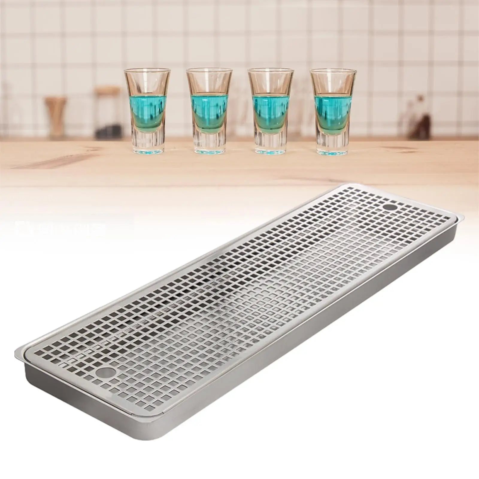 Drip Tray Beverage Serving Tray Receiving Tray Stainless Steel Bar Tray Coffee Tea Filtration Tray for Home Bar Coffee Shop