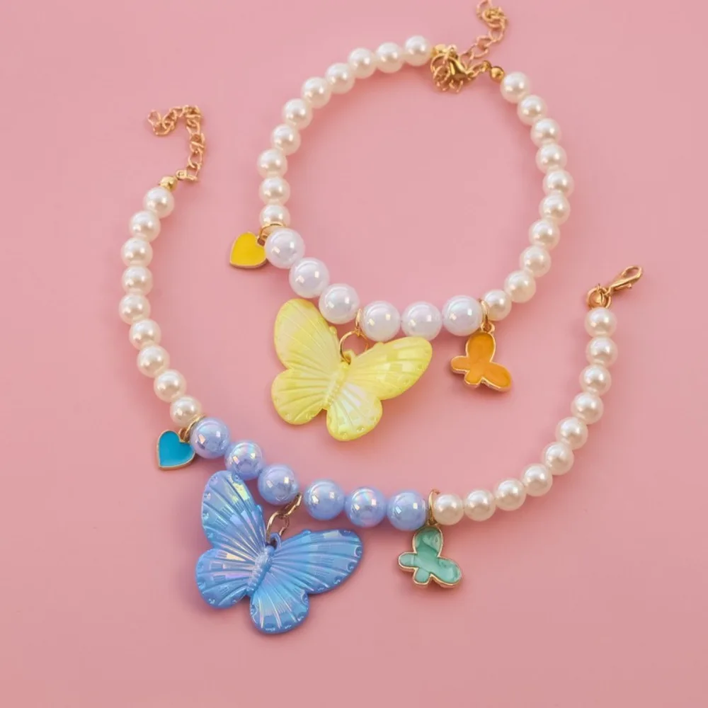 Collar de perlas silencioso para gato y perro pequeño con lazo corazón - imagen 2