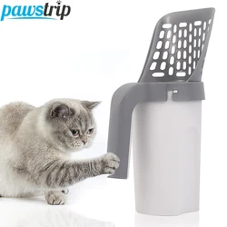 Pala de arena para gatos con bolsas de basura y recogedor autolimpiante