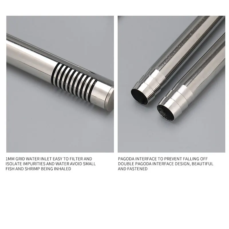 Filtro de acuario ZRDRAquarium, accesorios de filtro externo de acero inoxidable, entrada y salida de agua, eliminación de película de aceite, tubo de lirio, filtro de acuario - imagen 2