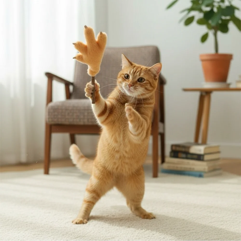 Juguete masticable con catnip y silvervine para gatos – Limpieza dental - imagen 5