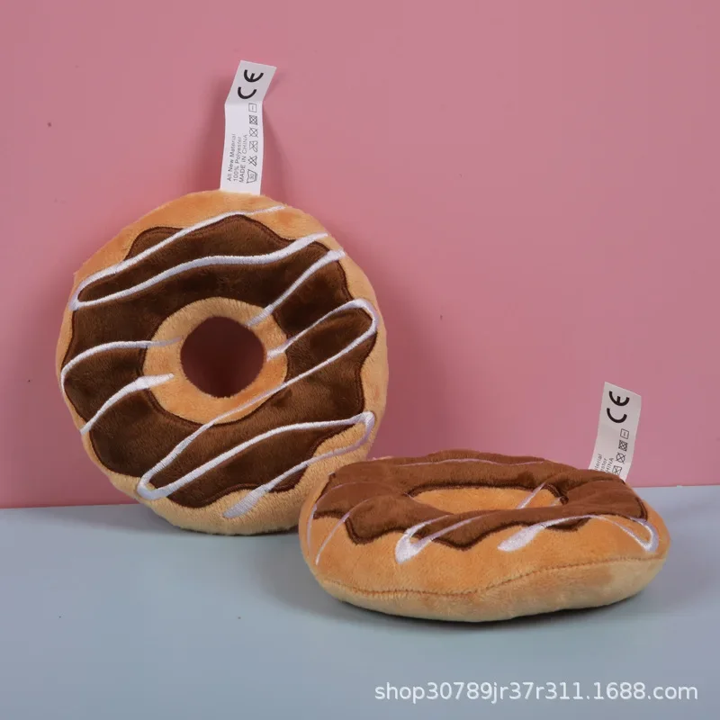 Juguete de peluche de dibujos animados para perro, juguete de peluche para mascota, Pizza, gato, mordedura, suministros para mascotas, rompecabezas para perros, accesorios para perros - imagen 5