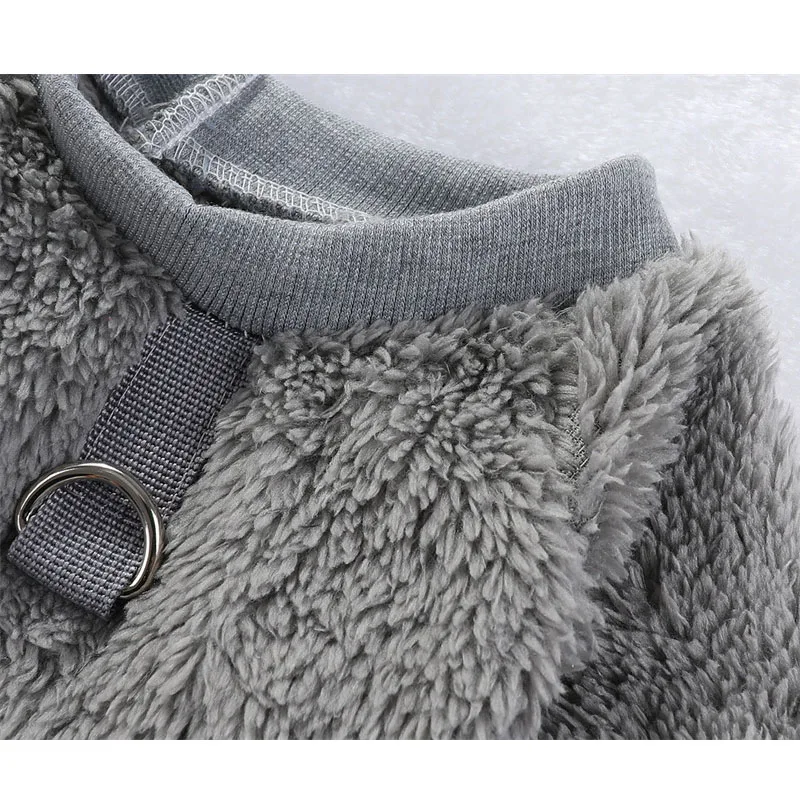 Ropa de lana para perros, abrigo con capucha de felpa cálido para invierno, para perros pequeños y medianos, disfraz de Chihuahua, Dachshund, sudadera para cachorros, suéter XS - imagen 3