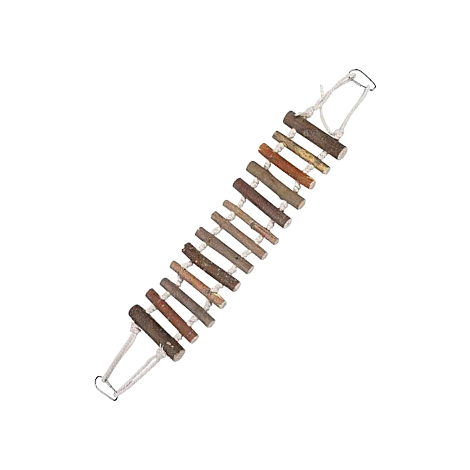 Escalera de escalada de madera para loros y hámster, soporte para perca de pájaros, juguetes para mascotas, accesorios para jaula de pájaros, cuerda de escalada para loros