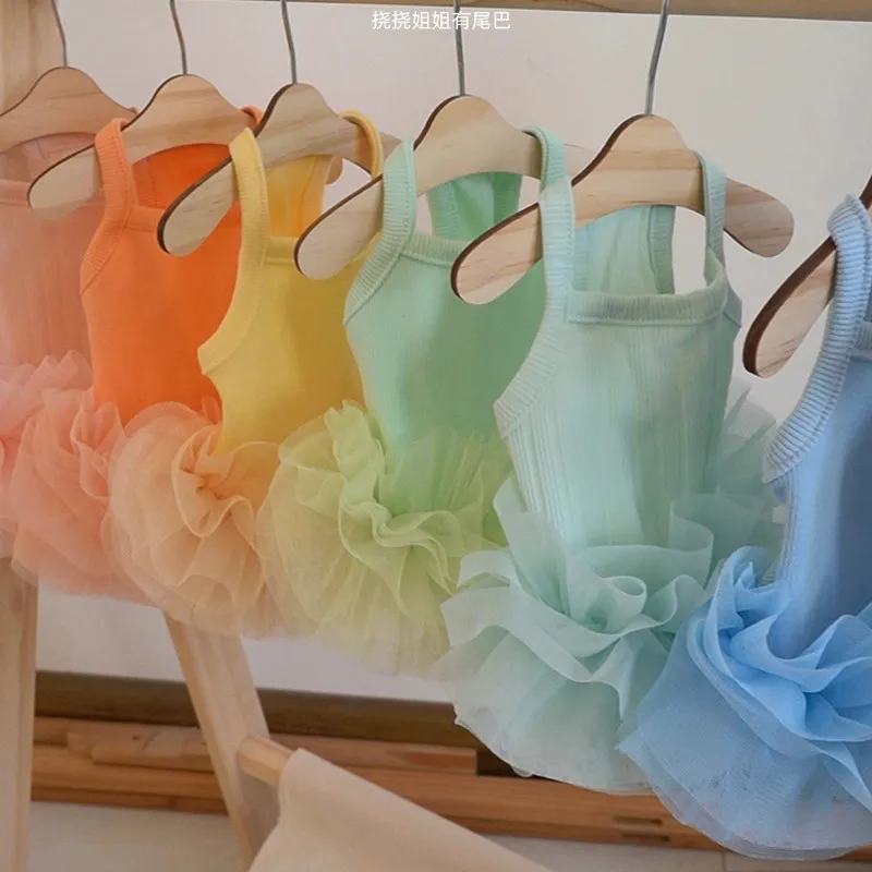 Vestido de encaje para perros Dachshund – rosa, cómodo en verano - imagen 2