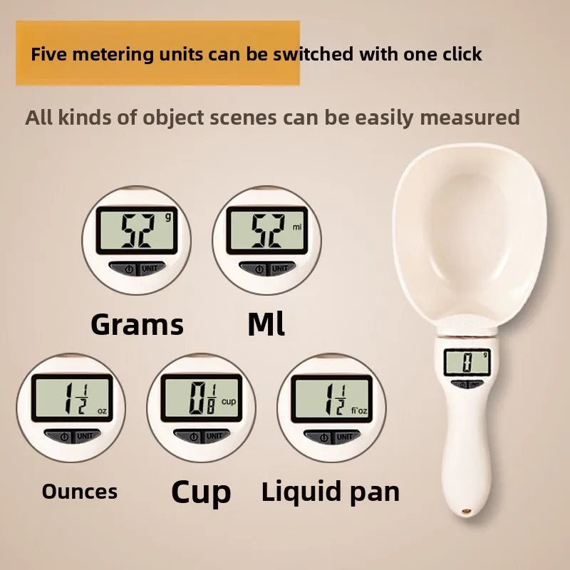 Cuchara báscula hogar pequeña Mini comida báscula electrónica cuchara medidora cocina gato perro comida básculas para mascotas - imagen 3