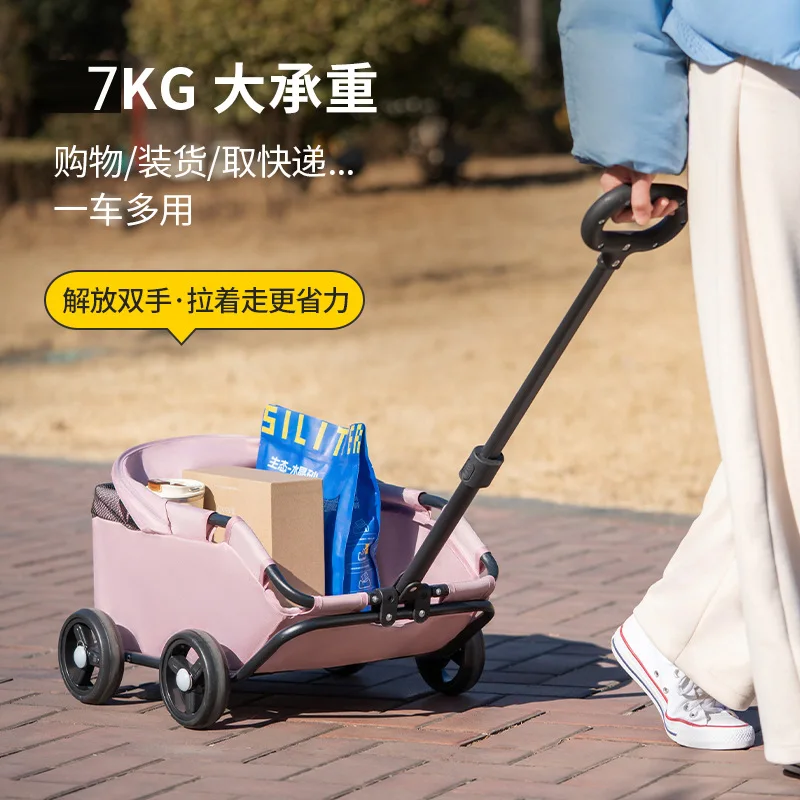 Carrito plegable para perros y gatos pequeños – paseo al aire libre - imagen 3