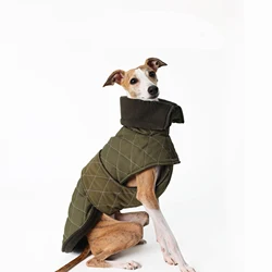Chaqueta galgo con cintura ajustable de alta costura, capa cálida a prueba de viento, ropa para perro Whippet