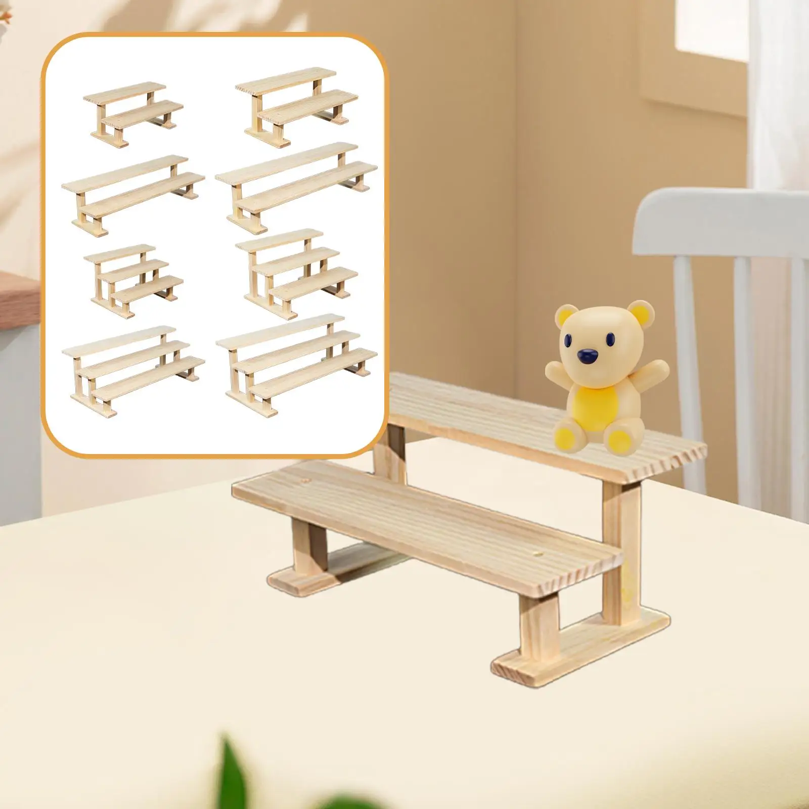 Figure Display Stand Organization Multipurpose Cupcake Stand Holder Wood Display Riser Perfume Organizer for Mini Figurines Home Figure Display Stand Organization Multipurpose Cupcake Stand Holder Wood Display Riser Perfume Organizer for Mini Figurines Home