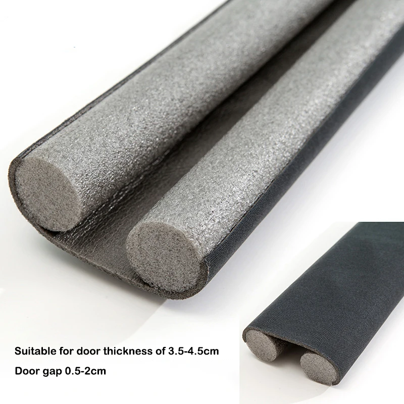 Tope Flexible debajo de la puerta, tira de sellado inferior de la puerta, tira meteorológica más gruesa, bloqueador de huecos antifríos, tira meteorológica de sellado, 2/1 ud. - imagen 2