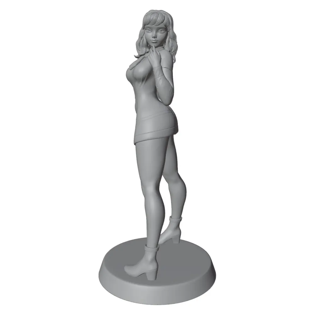 Kit de miniatura resina chica sexy sin montar ni pintar, gris 3D - imagen 2