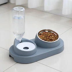 Comedero y bebedero automático silencioso para gatos y perros