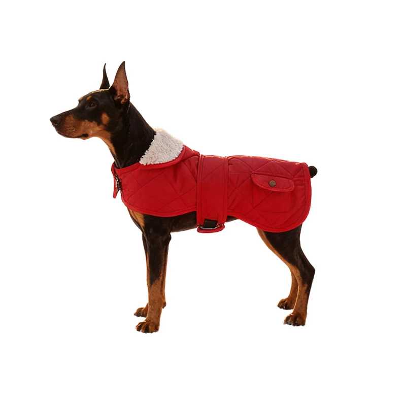 Abrigo de invierno para perros, chaqueta gruesa y cálida de lana para perros, ropa para clima frío, chaleco para mascotas, trajes de abrigo para perros pequeños, medianos y grandes - imagen 3