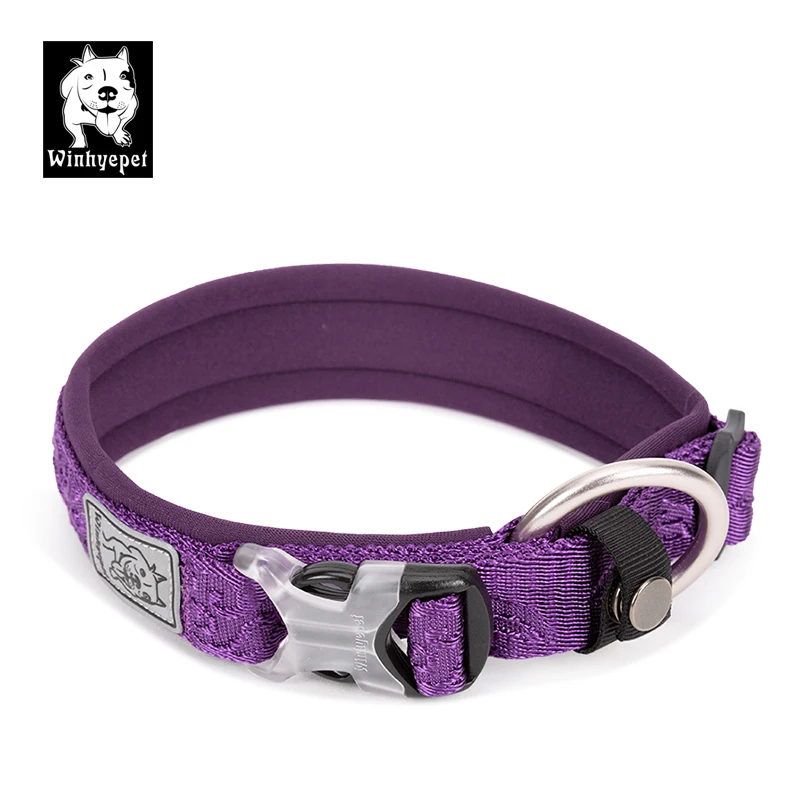 Winhyepet-Collar cómodo acolchado con hebilla ajustable para perro, accesorio táctico de entrenamiento para mascotas, tamaño XS-XXXL - imagen 3