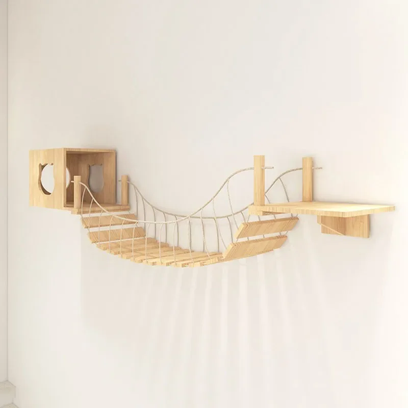 Torres raspadoras de madera para gatos, estructura de juego, accesorios de gimnasio, parque infantil, productos para mascotas - imagen 3