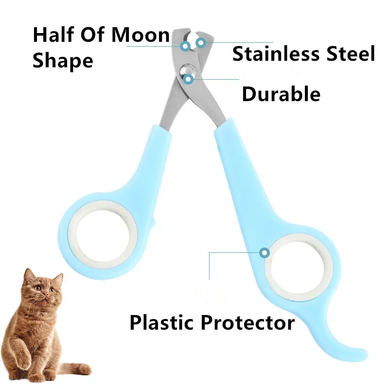 Cortaúñas de acero inoxidable para mascotas, limpiador de garras para gatos, tijeras profesionales para gatos, productos para mascotas - imagen 5