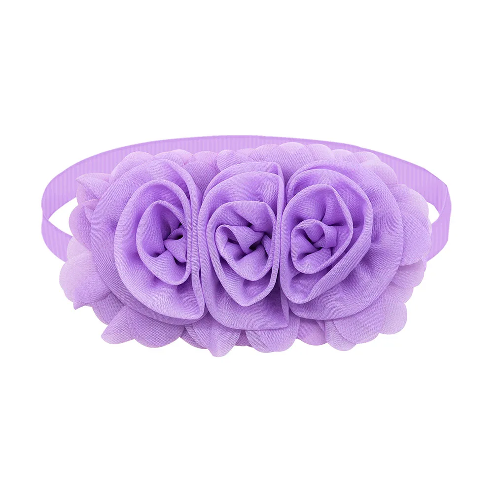 Pajaritas para perros con flores grandes, pajaritas grandes de gasa a la moda para perros, lazos para el cuidado de mascotas, accesorios de aseo de primavera para perros pequeños - imagen 5