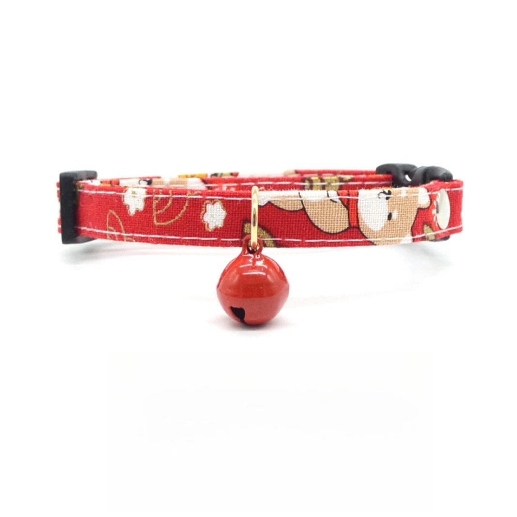 Collar rojo con campanas para gatos y gatitos - imagen 4