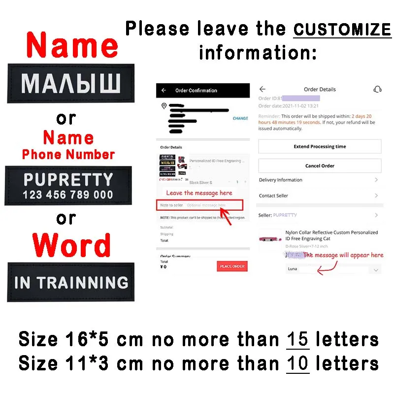 Arnés personalizado para perro, etiqueta con nombre, malla de nailon, chaleco, placa de identificación, gancho para gato, Parche de Control transpirable, correa de pecho para mascota - imagen 2