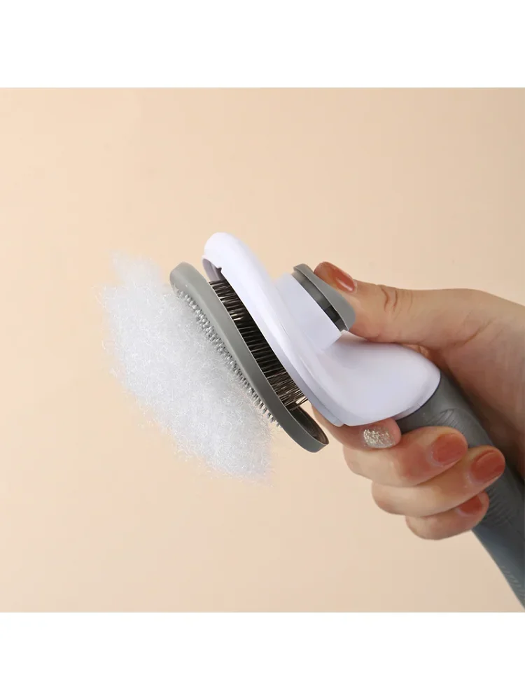 Accesorios y perros de compañía para perros de acero inoxidable, cuidado de gatos, cepillo de pelo largo de acero, peine de limpieza para perros, peine de aseo para gatos, cepillo de pelo para mascotas - imagen 2