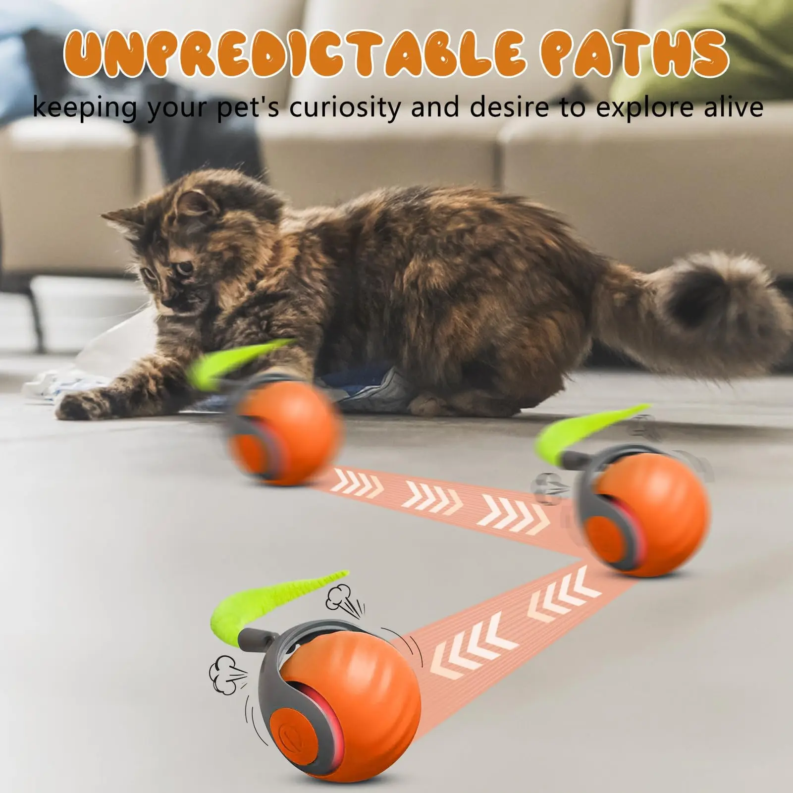 Juguete interactivo para gatos con bola y velocidad ajustable - imagen 5