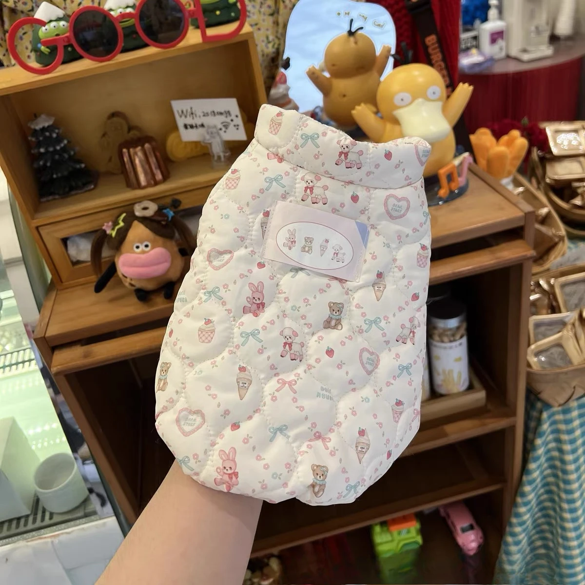 Otoño e Invierno mascota oso de peluche Parkas de cuello alto para perros chaleco cálido para mascotas chaqueta lindo Schnauzer oso de peluche chaleco para gatos ropa para cachorros - imagen 4