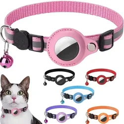 Collar antipérdida para gatos con funda Airtag, reflectante y campana