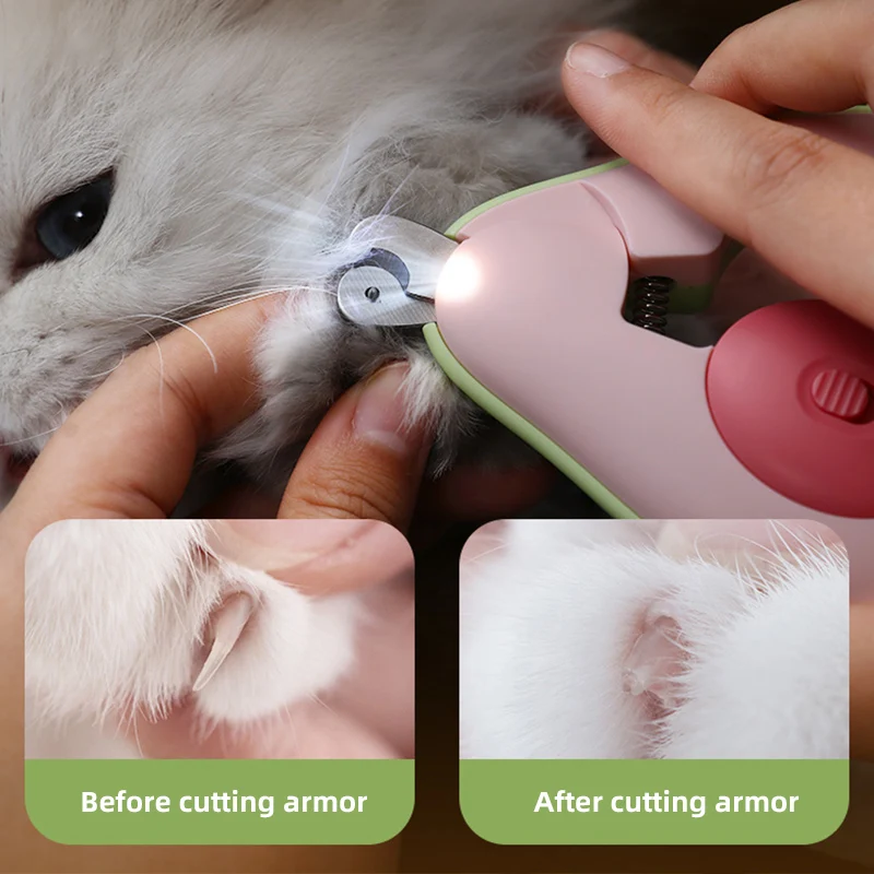 HOOPET-cortaúñas para gatos, cortador de uñas para gatos con orificio redondo, especial, tijeras para principiantes, suministros para mascotas - imagen 2