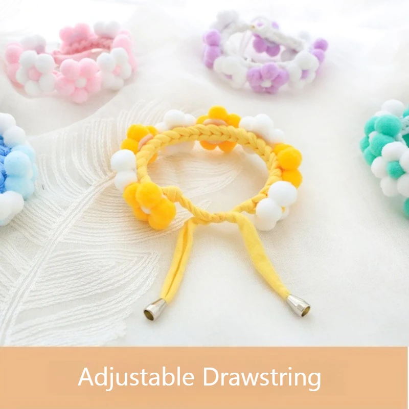 Lindo collar con pompón para mascotas: bufanda de punto suave para perros pequeños como Yorkie, Chihuahua y gatos, accesorio ajustable para cachorros y gatitos - imagen 3