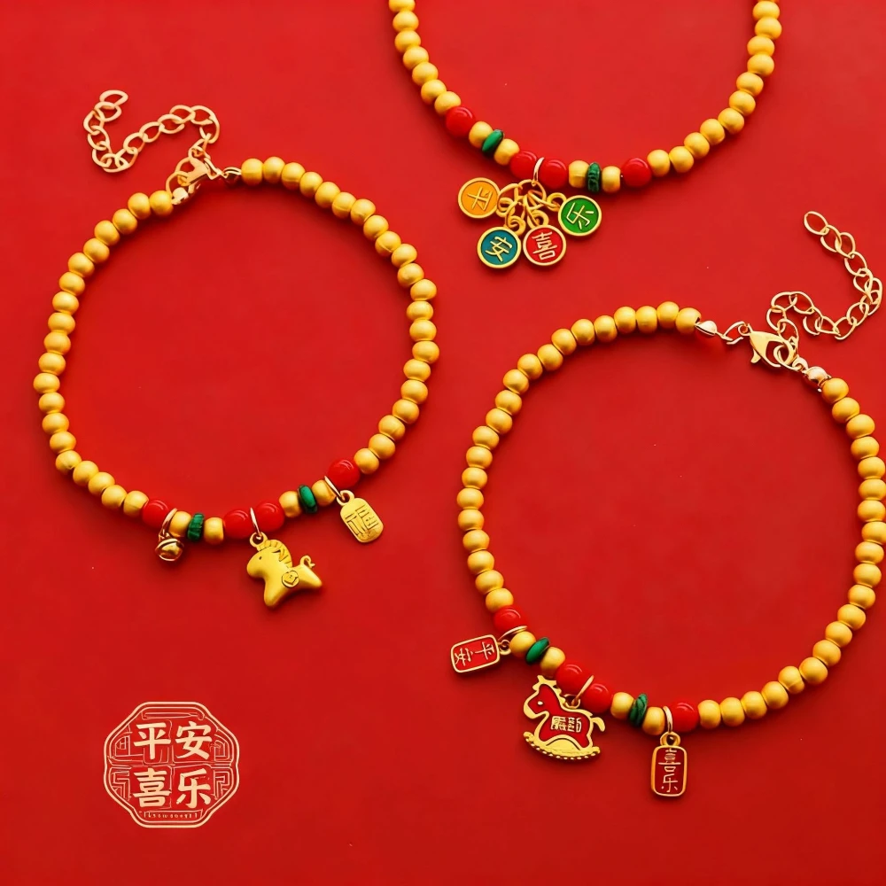 Collar para gatos y perros perlas oro arena amuleto caballo dorado - imagen 2