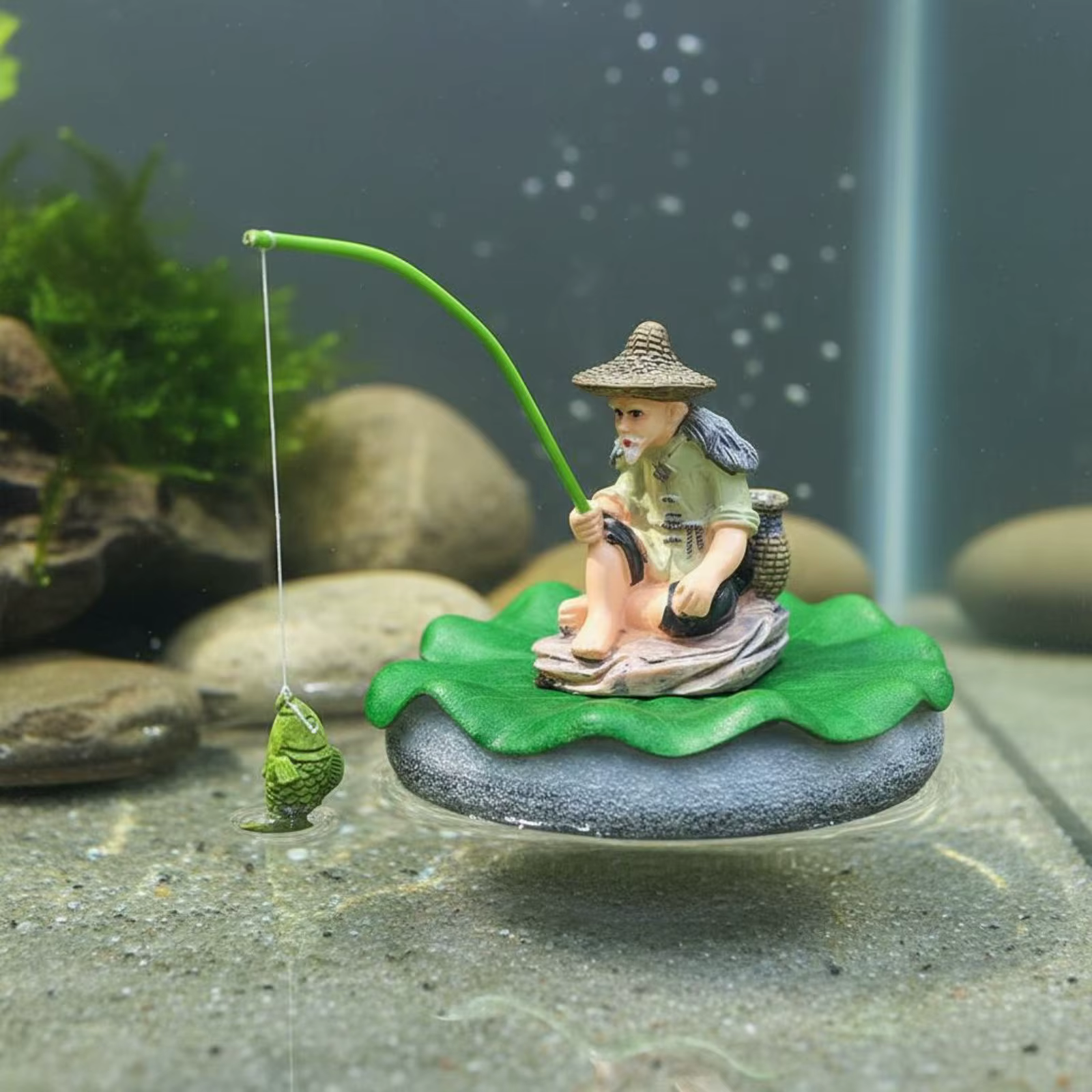 Figura de pescador flotante para estanques y fuentes decorativas - imagen 3