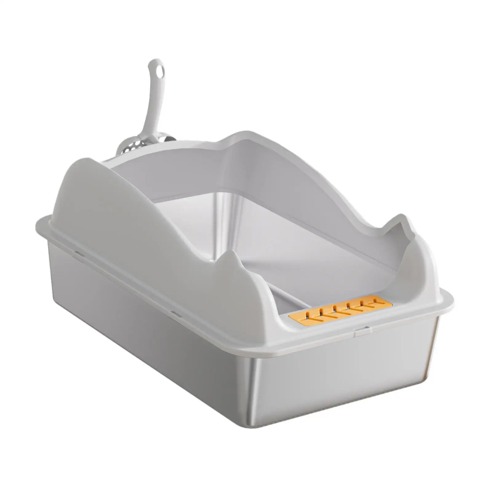 Open Top Pet Litter Box Easy to Clean Cat Sand Box Container for Indoor Cat