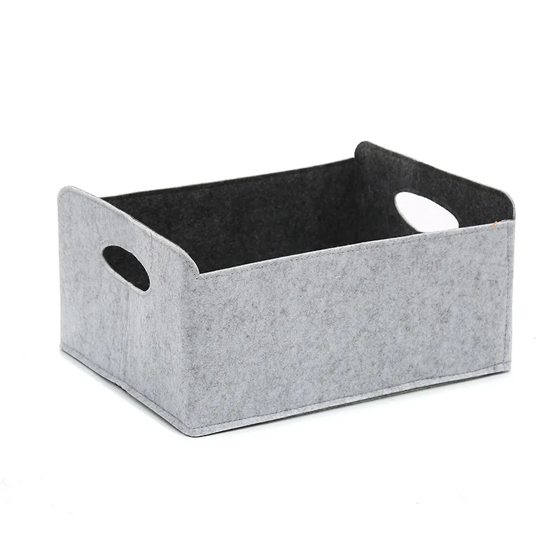 Cesta de almacenamiento hecha a mano de fieltro nórdico • Organizador doméstico que ahorra espacio • Artículos diversos para sala de estar/dormitorio y juguetes/panel/soporte para calcetines