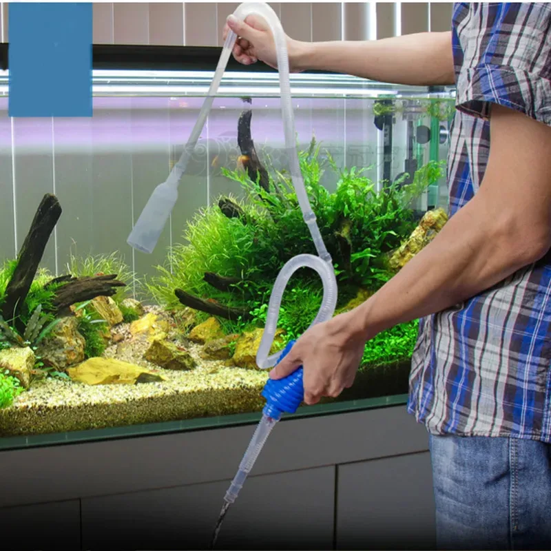 Aspirador sifón para acuario y pecera – limpia grava y cambia agua