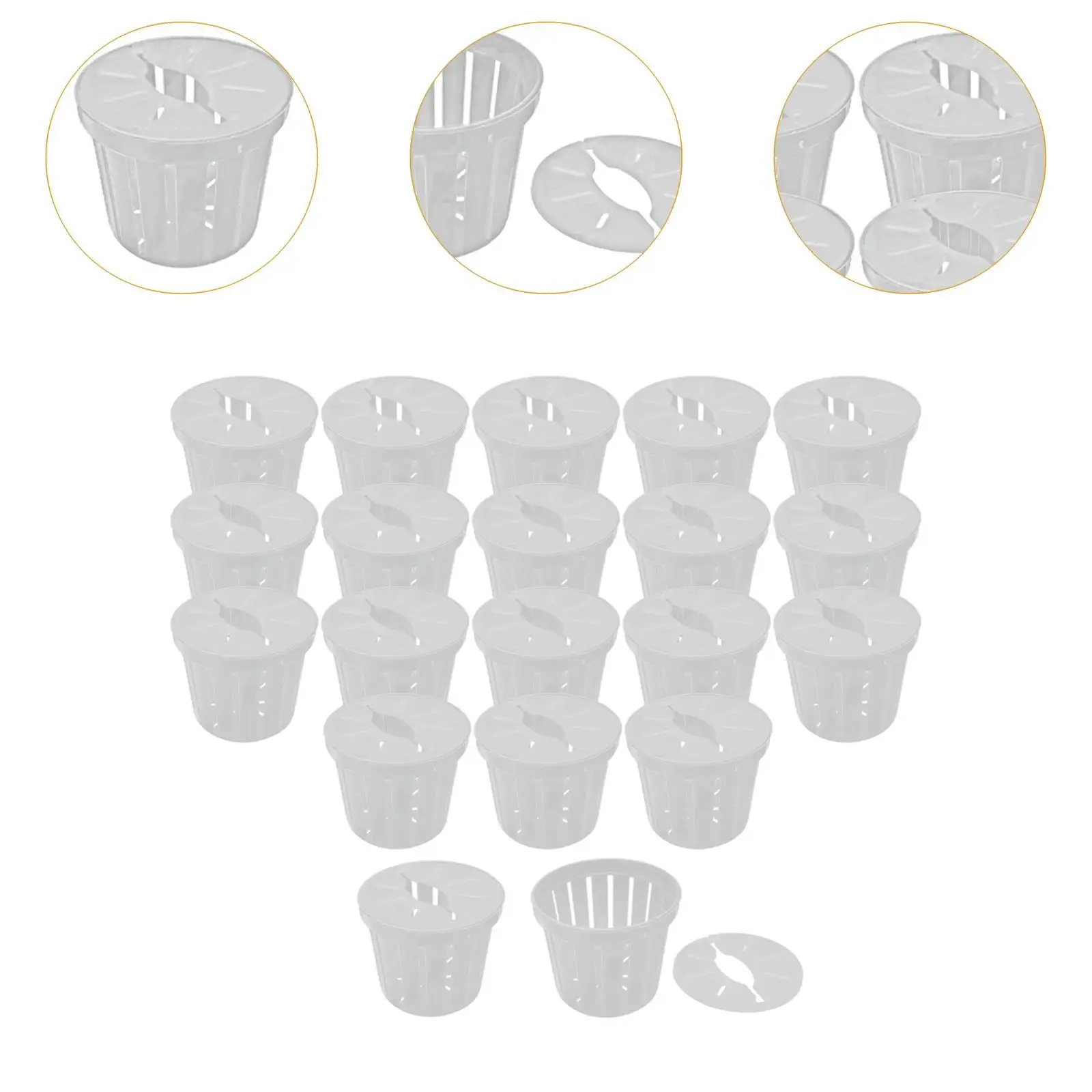 20x Net Pots Hydroponic Planting Basket Multi Purpose Porous Sturdy Gifts Indoor Garden Slotted Mesh Net Cups Hydroponic Cups